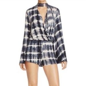 Long sleeve deep V romper